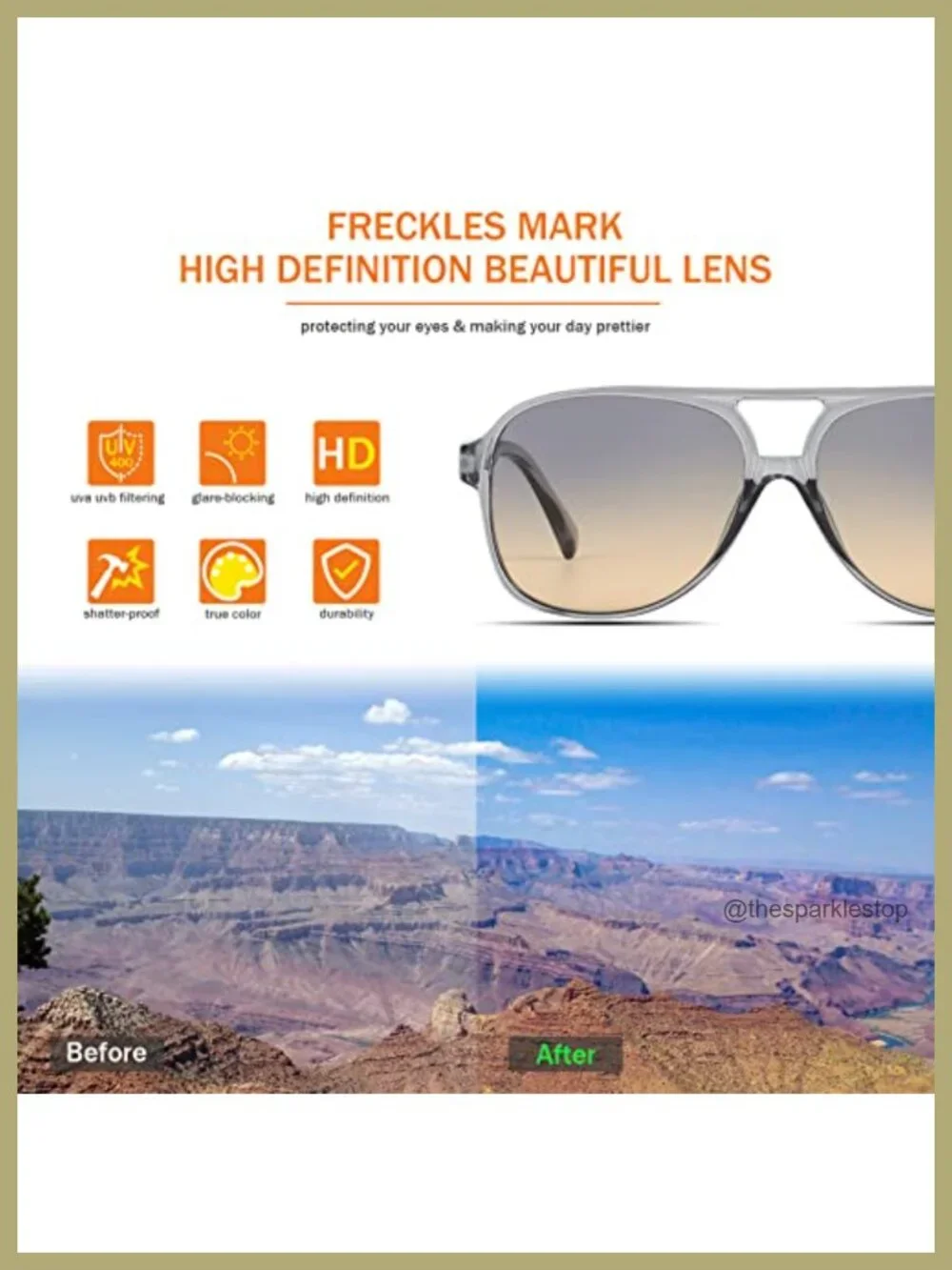 Vintage Retro Oversized Aviator Sunglasses UV400 Protection for Women Men